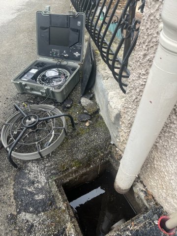 inspection video sur une canalisation ep suite a des travaux edf dans la rue à Saint Marcel Bel Acceuil