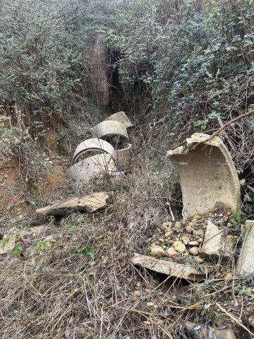 curage d'un réseau eaux pluviales avec inspection robotisée suite a un éboulement de terrain à Saint Just Chaleyssin 