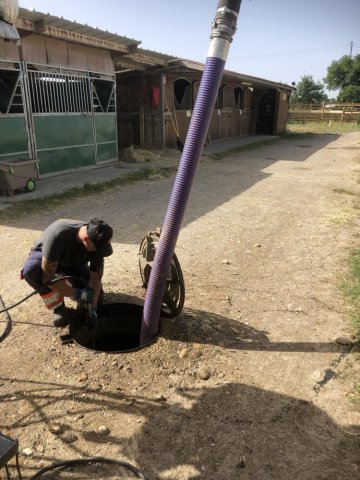 nettoyage pour entretiens des puits perdu dans un centre équestre à Saint Bonnet de Mure 