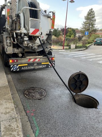 curage réseaux unitaire et inspection video à Saint Lupicin