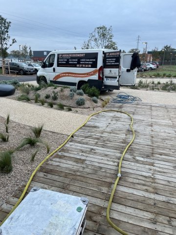 curage de canalisation pour chantier de fraisage de fer à béton par la société RST à Châteauneuf sur Isère