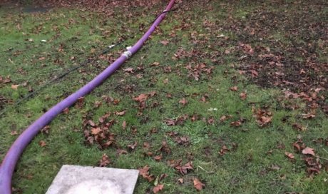 la vidange d'une fosse toutes eaux à Chaponnay