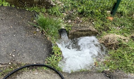 débouchage d'une canalisation de source à Saint Pierre de Chandieu