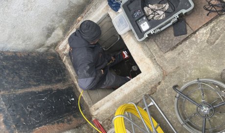 inspection video pour recherche fuite d'eau en un PE à Saint Bonnet de Mure