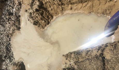 pompage de bentonite pour un chntier à Vaulx-Milieu