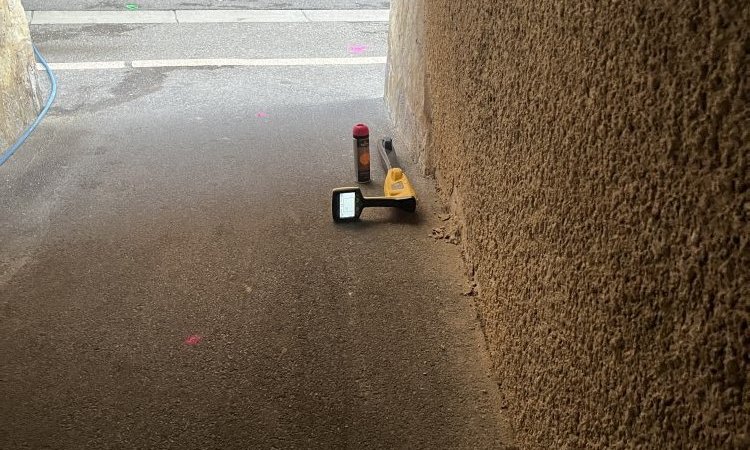 inspection video d'une canalisation unitaire , pour cause d'humidité en façade d'une maison à Condrieu 