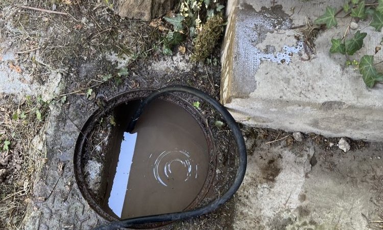 débouchage d'une canalisation eau de source pour la mairie à Heyrieux